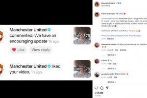 离理发还剩3连胜！曼联评论蓄发哥379天打卡视频：令人鼓舞的进展