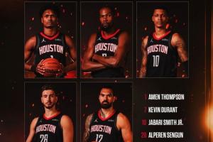 这是四塔吧？火箭首发最矮的阿门2米01 5年前休城首发最高的2米01